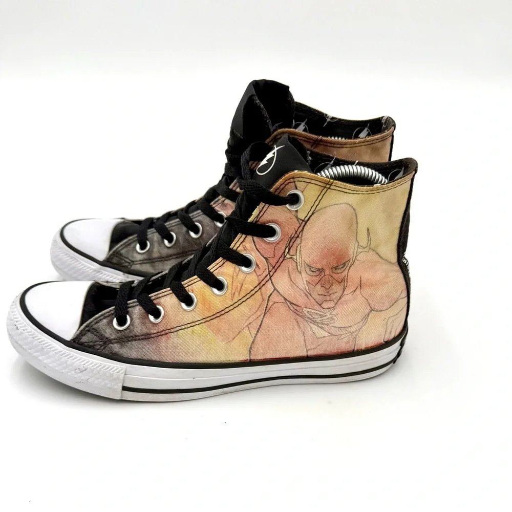 Converse Black and‎ Orange Graphic High-Top Sneakers